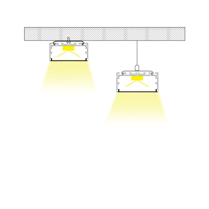 Aluminum alloy suspended linear led light fixture up down | Освещение