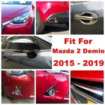 

Front / Rear Fog Lamps Ring / Lights Eyebrow / Handle Bowl / Grille Cover Trim For Mazda 2 Demio 2015 - 2019 ABS Chrome Exterior