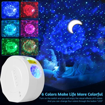 

Bedroom Dec Christmas Gift Creative Starry Sky LED Projector Light Rechargeable Kids Moon Star Night Lamp for Kids Adults