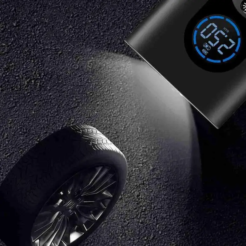 Portable Car Air Compressor Electric Cordless Tire 150 Inflator Air Digital Rechargeable Auto Balls For Car Motorcycle PSI L9V3