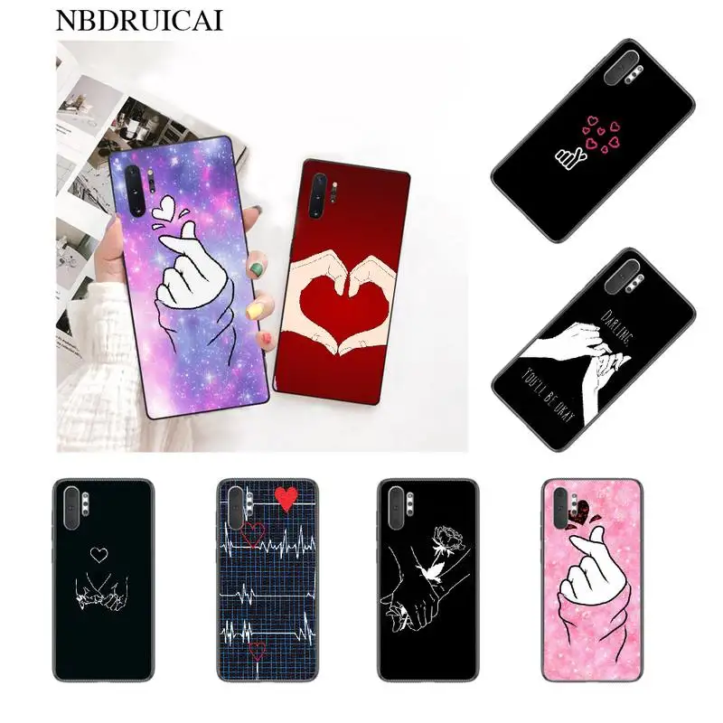 NBDRUICAI любовь kpop Сердце Рисунок блестящий милый чехол для телефона Samsung Note 3 4 5 7 8 9 10