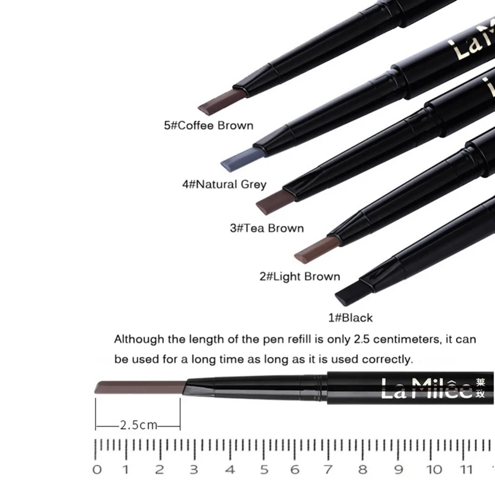 5 Colors Double-End Eyebrow Pencil Sweatproof Long-Lasting Eyebrow Pen Eyebrow Enhancers Easy To Wear NewS1