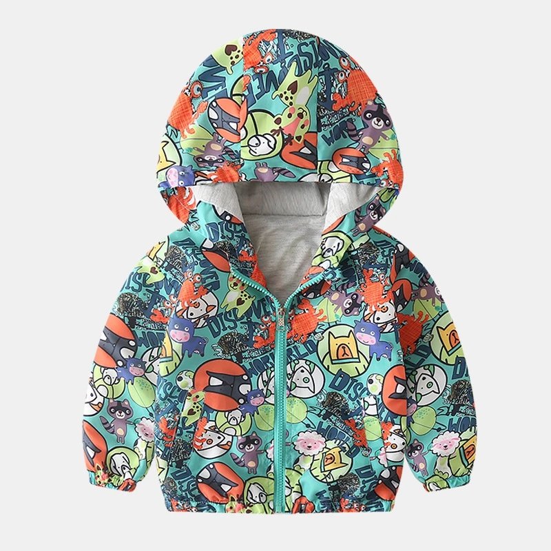 CROAL CHERIE Autumn Kids Boys Jacket Outerwear Coats Boys Kids Jacket For Girls Cartoon Car Printing  Children Clothing (8)