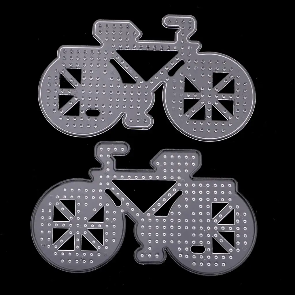 10 Pieces Plastic Fuse Beads Pegboards Clear Template Kids Crafts hama beads Transportation Pegboard toys for children
