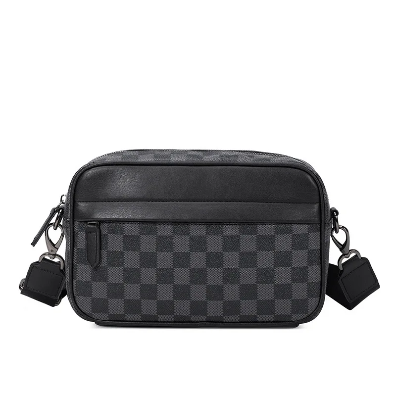 men's vegan leather messenger bag