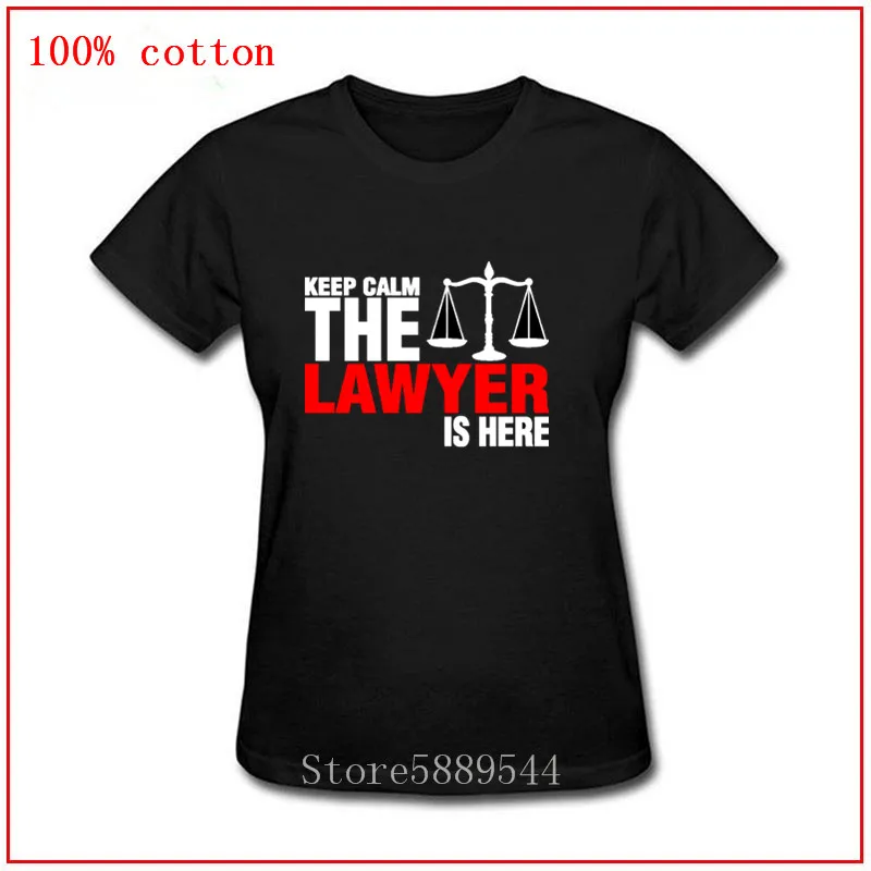 2020 новые Keep Calm The Lawyer здесь для женщин футболки Повседневные Вечерние с коротким