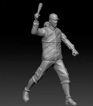 

1/35 modern man stand with Baseball Resin figure Model kits Miniature gk Unassembly Unpainted