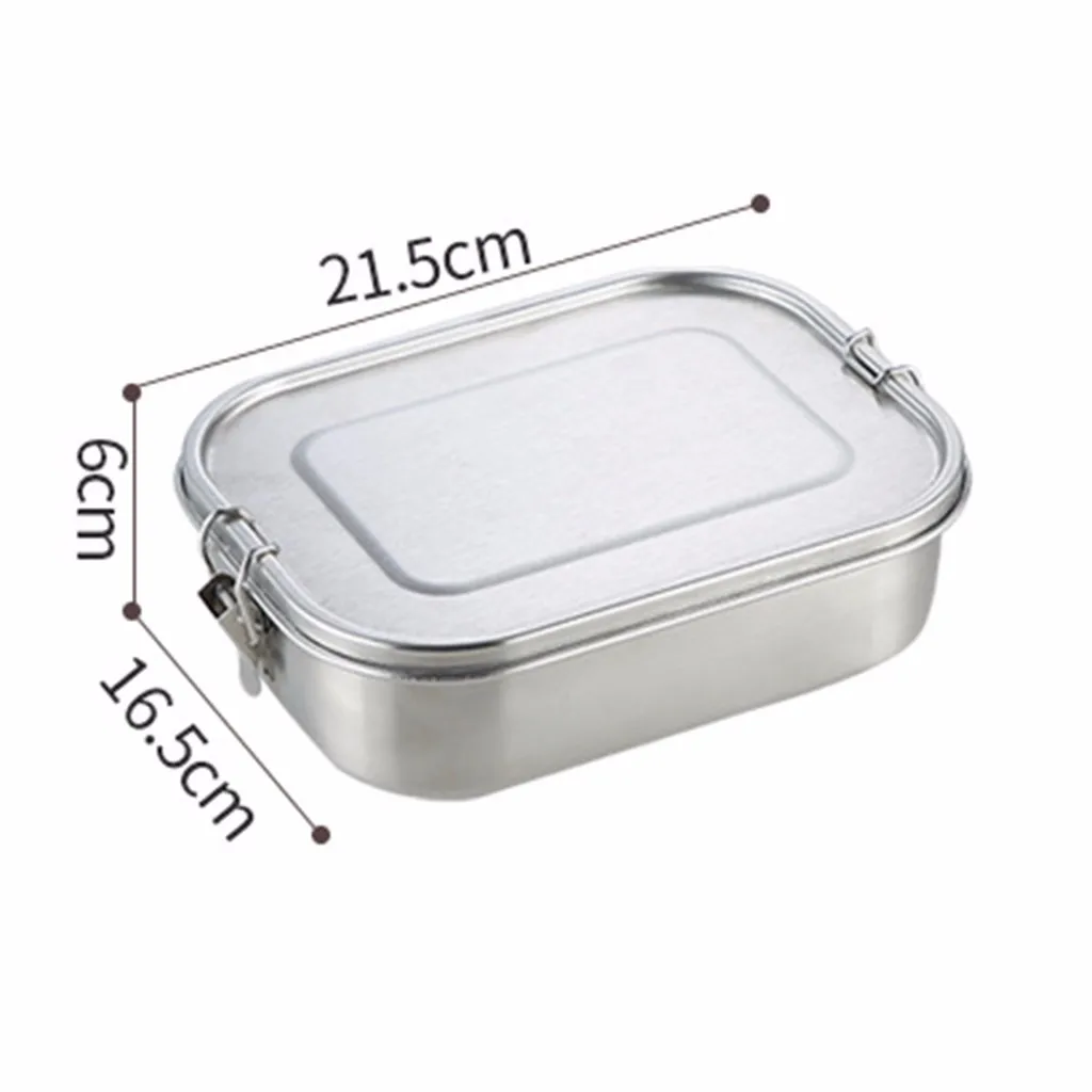 1400 мл герметичный Ланч-бокс из нержавеющей стали, Ланч-бокс для детей, школьная посуда, контейнер для хранения еды, контейнер для еды
