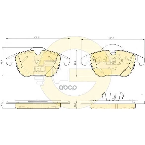 Колодки Тормозные Land Rover Range Rover Evoque 11- Передние Girling 6119252 Girling арт. 6119252