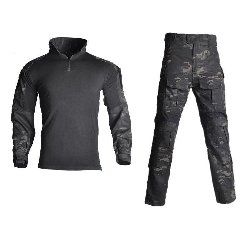 

Wild Jungle Camouflage Hunting Clothes Outdoor Military Uniform Tactical Frog Set Combat Suit Long Sleeve Shirt And Pants S-3XL