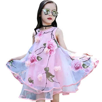 

Aixinghao Girls Dress Summer Dress Girls Teenage Floral Beach Sundress Dress For Girls Flower 8 10 12 Year Kids Teen Clothes