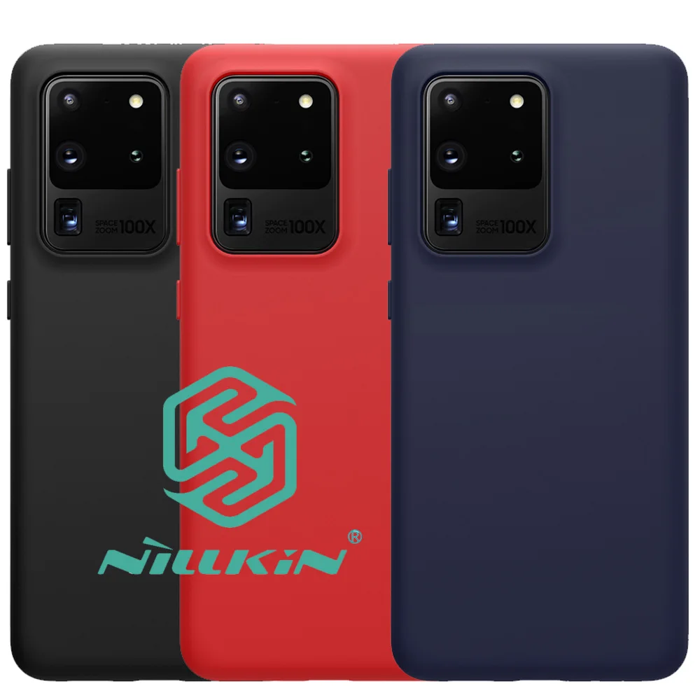Чехол Nillkin из жидкого силикона для Samsung Galaxy S20 Ultra Plus мягкий гелевый резиновый