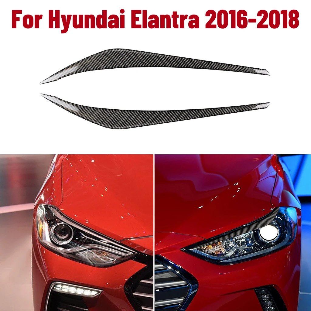 

2 шт., наклейки для автомобильных фар Hyundai Elantra 2016-2018