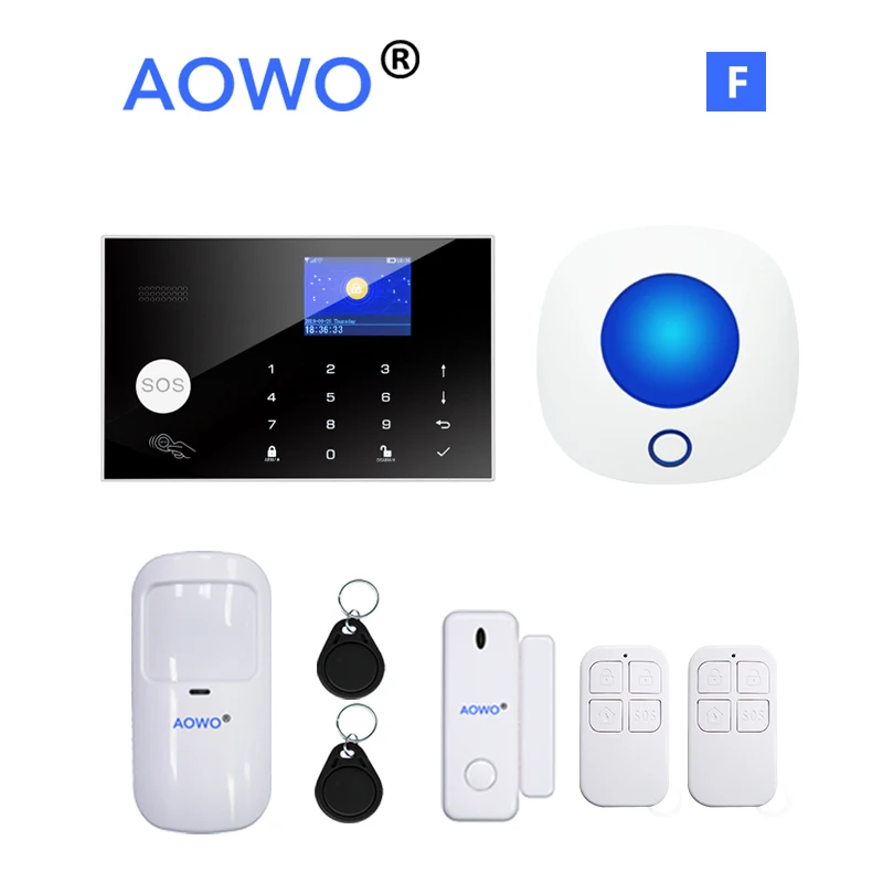 4G WiFi GSM Wireless Security Alarm System with Tuya APP Amazon Alexa Google Home IFTTT Voice Control IP Camera Video Monitoring