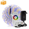 LED Strip 5050 RGB / RGBW / RGBWW DC12V 5M 300LEDs Flexible LED Light Set + RF 2.4G Touch Remote Control + Power Adapter. ► Photo 1/6