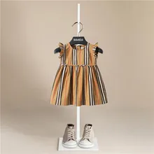 Модное летнее платье для девочек платье принцессы для маленьких девочек От 1 до 6 лет детская одежда детская праздничная одежда для маленьких девочек