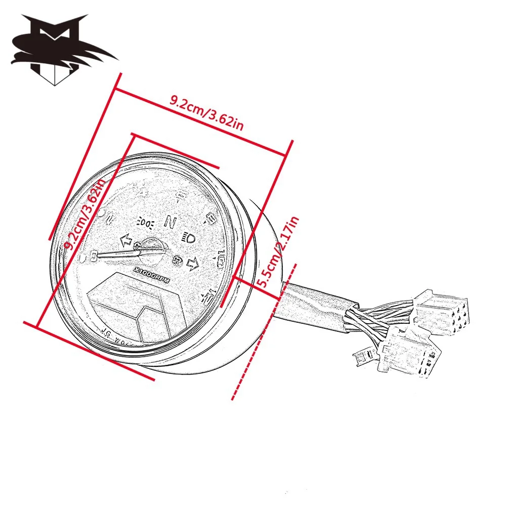 12000 об/мин kmh/mph мотоциклетный Универсальный ЖК-сигнал Спидометр Тахометр одометр датчик шестерни индикатор круизер Чоппер кафе гонщик