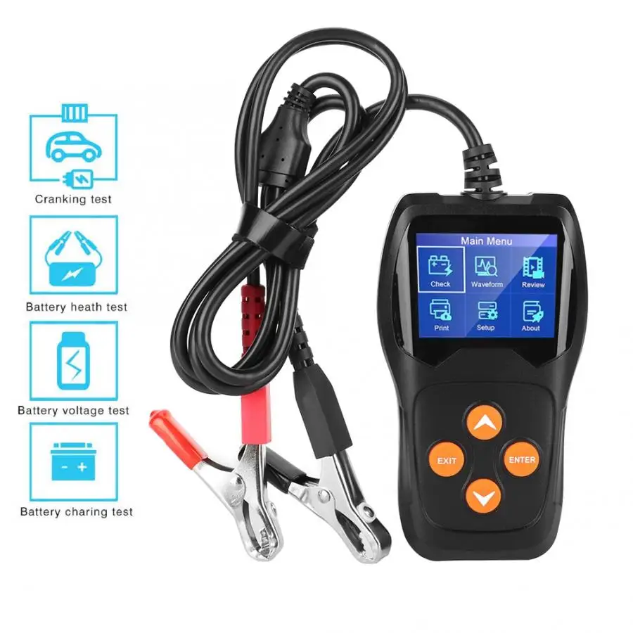

Car Repair Tool KW600 Automatic Battery Analyzer Motorcycle Car Battery Pack Tester Kit 8~16V for Vehicle automotive