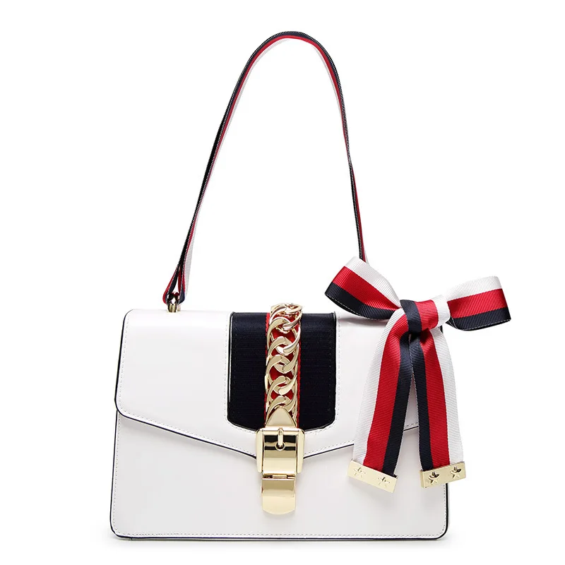 

19 New Style Korean-style Fashion Small Square Bag Shoulder Cross-body Hand Chain Webbing WOMEN'S Bag Star Small S Celebrity Sty