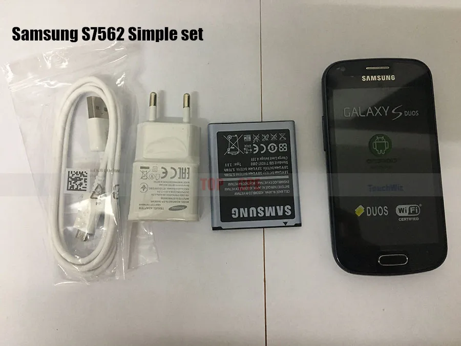 Оригинальные Сотовые телефоны Samsung S7562 Galaxy S Duos камера 5 Мп Wi Fi GPS android 4 0 две sim карты