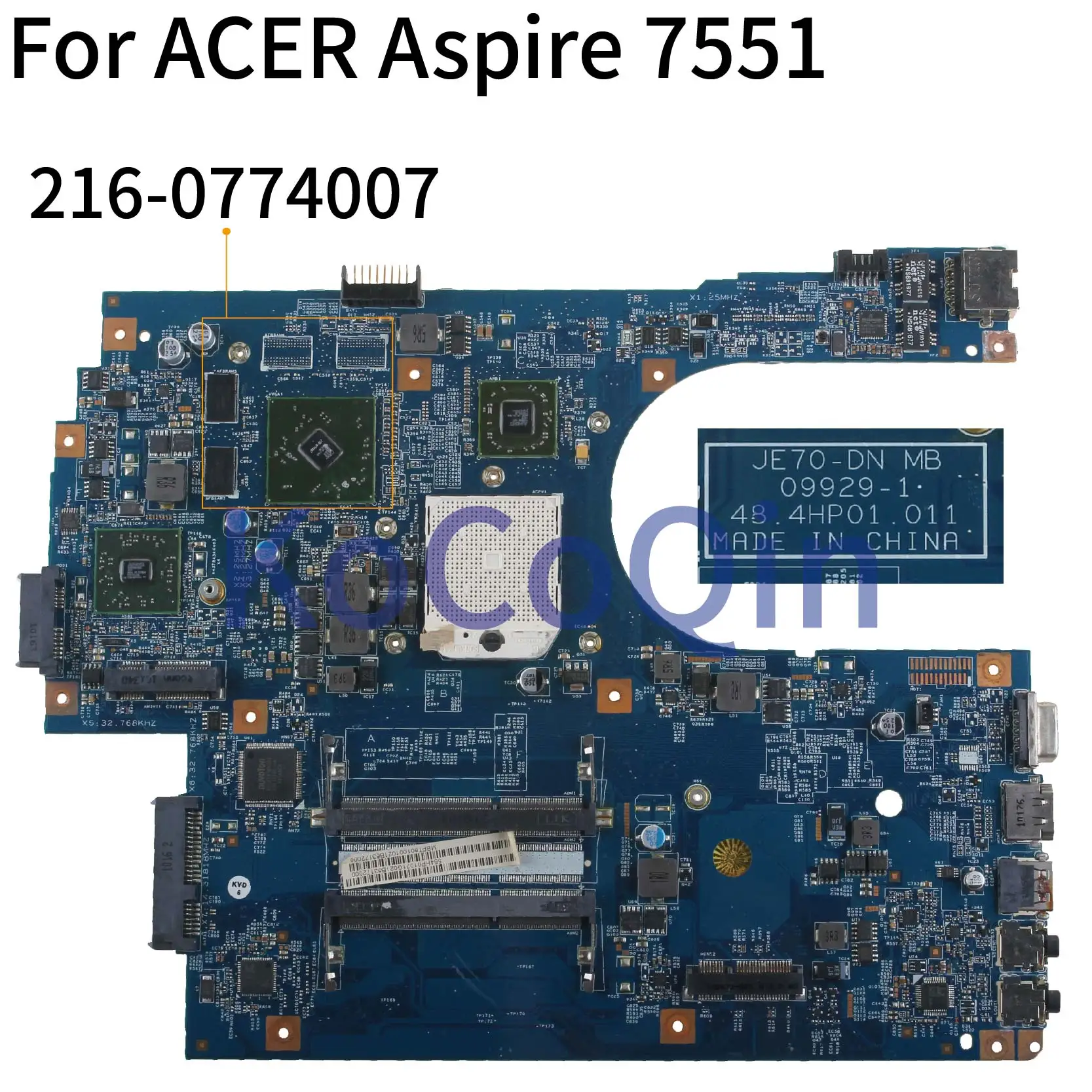 KoCoQin ноутбук материнская плата для Acer Aspire 7551 7551G материнская плата JE70-DN MB 09929-1 48.4HP01.011 216-0774007