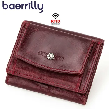 

2020 Fashion Small Female Purse Short Purse Genuine Leather Women Short Wallet Rfid Blocking Wallet Clutch Bags Coin Purse Girl