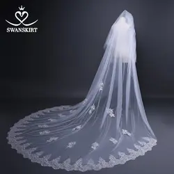 Swanskirt Подгонянная Длинная свадебная вуаль трейлинг вуаль На Заказ Свадебный вуаль ACC