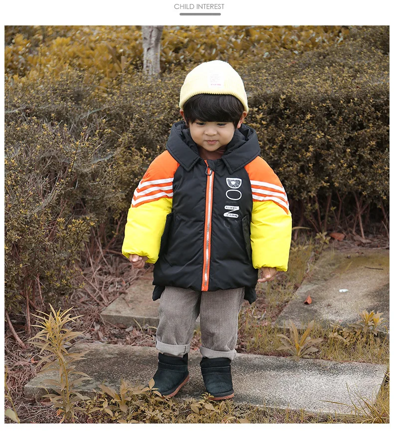 WEPBEL Hooded Boys Girl Winter Coat Solid Boy Girl Winter Jacket Warm Down Cotton Children Kids Winter Jacket OutWear