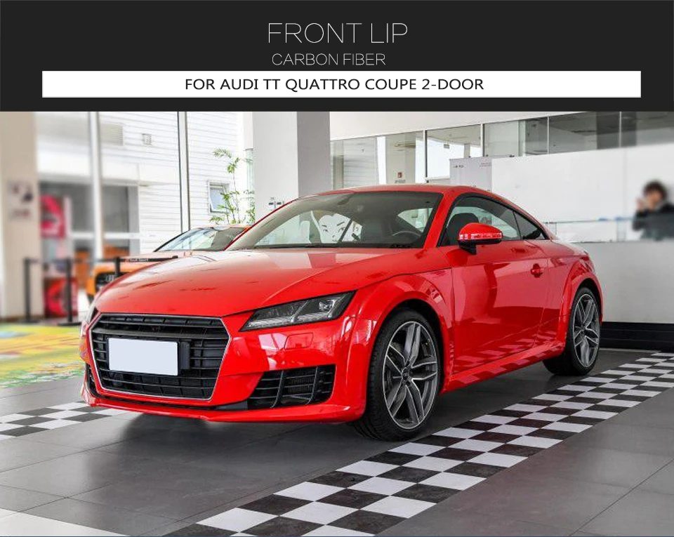 TT автомобильный передний бампер спойлер диффузор для Audi TT стандарт только- углеродное волокно передний спойлер сплиттеры