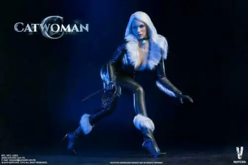 В наличии 12'⟾male рисунок 1/6 VCL-1001 с изображением черного кота кожаная куртка
