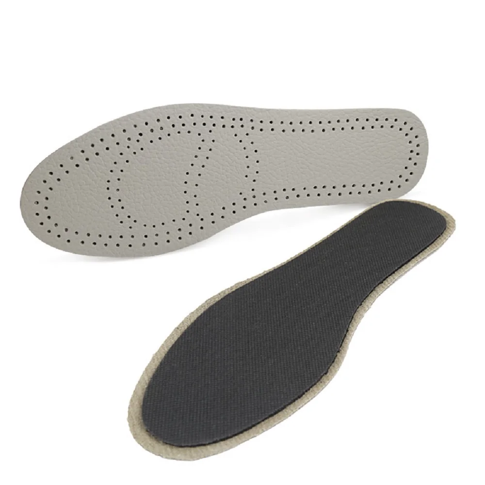 Leather Insoles Comfort Insert for Men and Women Breathable Shock