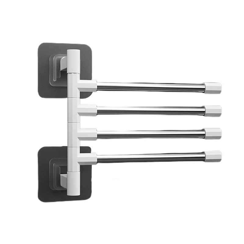 Towel Bar Wall Mounted Towel Stainless Steel Rack 180&deg; Rotation for Bathroom Kitchen