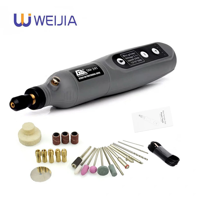 Elétrica sem Fio Acessórios de Moagem Ajustável sem Fio Conjunto de 5 Broca Ferramentas Elétricas Moedor Velocidades Gravura Caneta Led Luz 3.6 v
