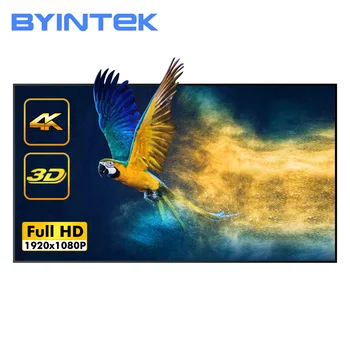 

BYINTEK Projector Projection Portable Screen 100inch 120inch 16:9 Foldable Front Rear For Movie Game Home Theater