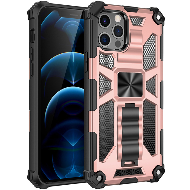 Case for iPhone 12 Pro Max 12 Mini 11 Pro Max XS Max XR 6S 7 8 Plus SE 2020 Armor Bracket Heavy Protection Phone Case Cover