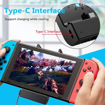 

Stretchable Cooling Fan Grip Cooler Playstand Heat Sink Holder For Nintendo Switch/Switch Lite Mini External Cooling Stand