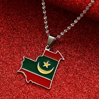 Mauritania Map Pendant Necklace for Women Mauritanian Jewelry Maps Gifts 1
