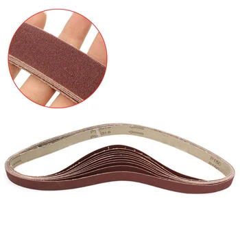 

2.5 x 106 cm Aluminium Oxide Sanding Belts 400 Grit Self Sharpening Oxide Sanding Strips for Sander Polishing Replacement Tool O
