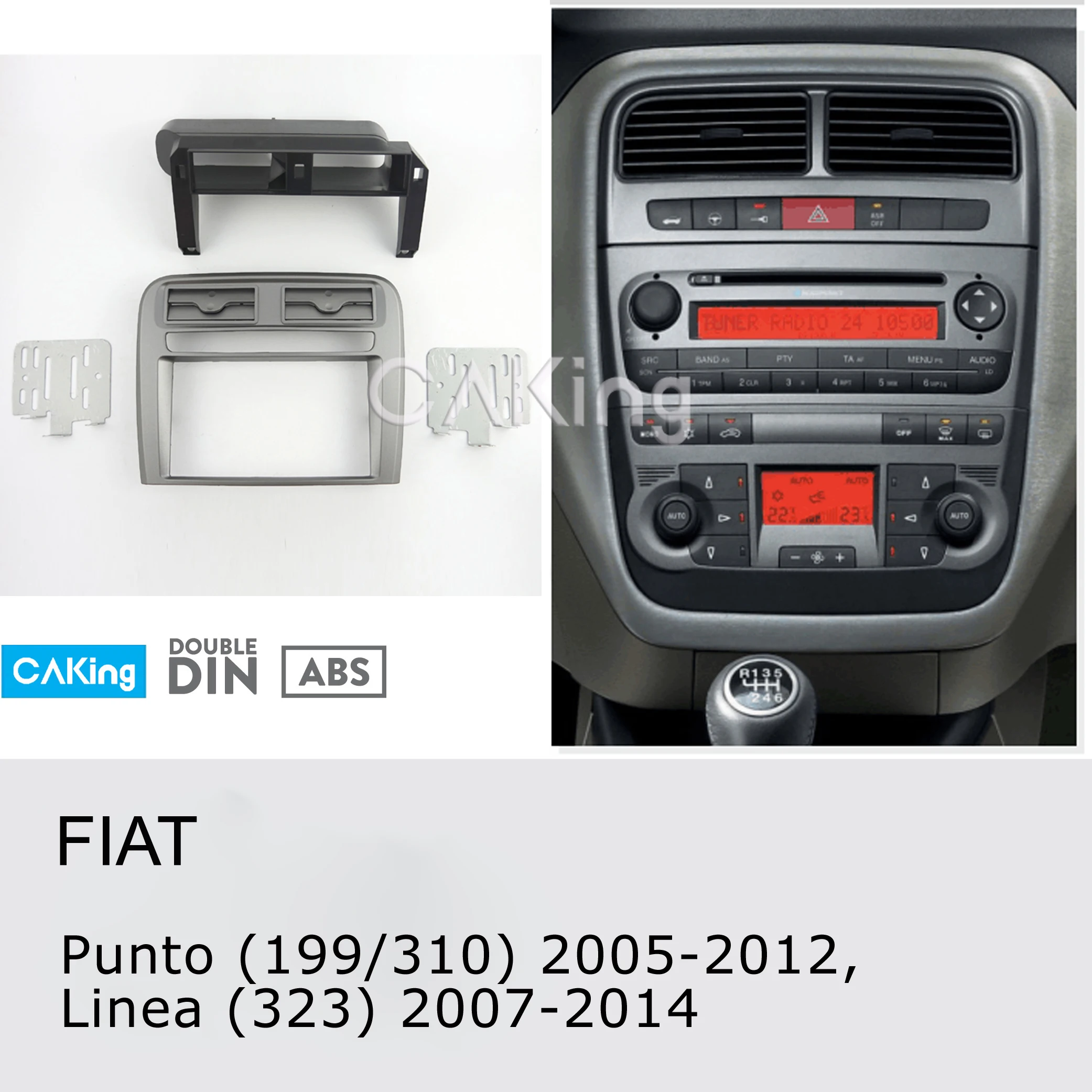 Panneau De Radio Fascia Pour Fiat Punto (199/310) 2005-2012, Linea (323)  2007-2014, Kit De Tableau De Bord, Console De Tableau De Bord, Adaptateur  De Plaque - Fascias - AliExpress