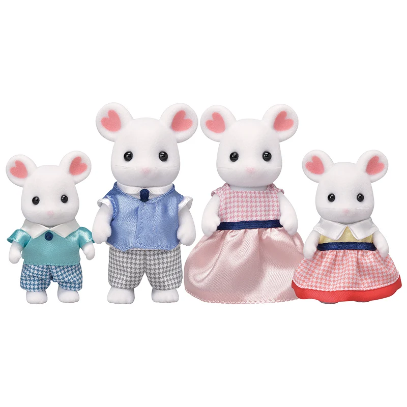 Sylvanian Families Marshmallow mouse семейный кукольный домик, Набор фигурок, новинка 5308