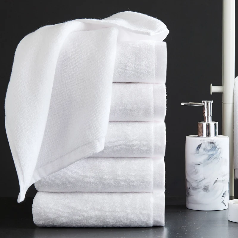 High Quality New 100% Cotton Bath Towels White Embroidery Star Hotel Luxury Bath Towel Sets Soft Hand Towel Absorbent 2020 New 6