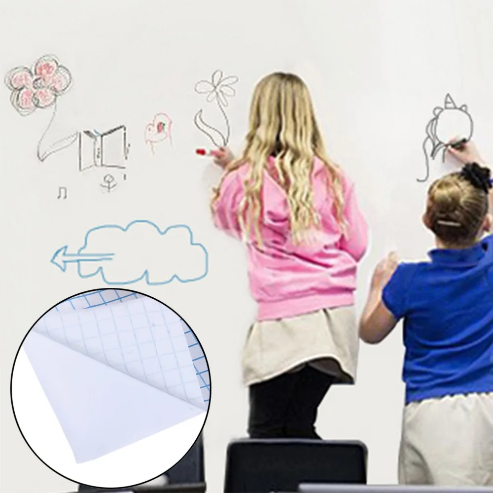 Whiteboard Sticker Dry Erase Boards Removable Wall Decal Chalkboard With Whiteboard Pen For Kids Rooms Kitchen office 200*45cm