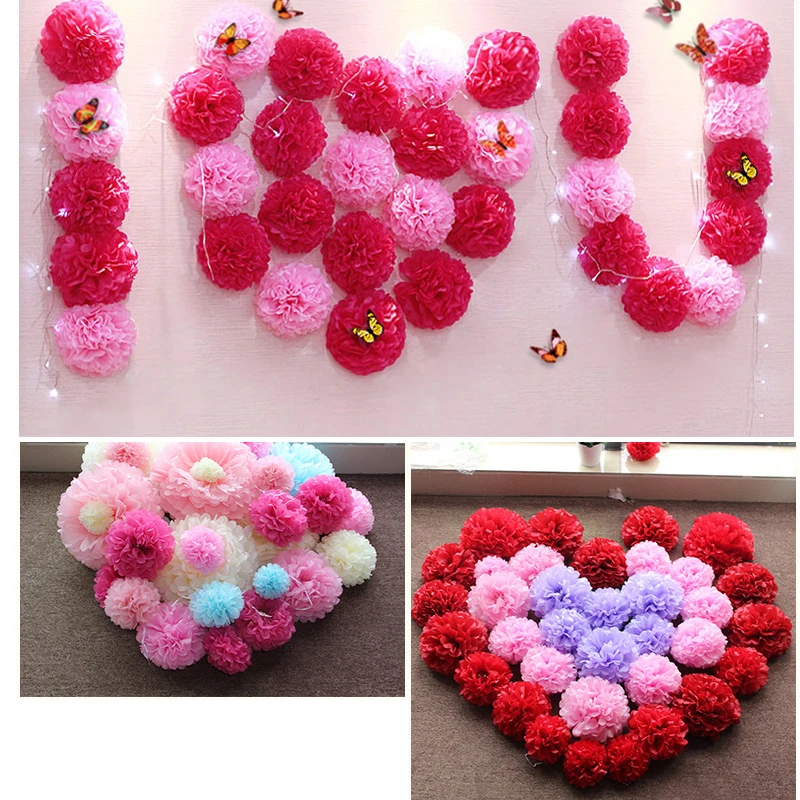 Помпоны из салфетки 25 см 300 шт. 32 цвета|pom pom 25|tissue paper pomspaper poms |
