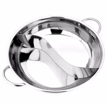 

Stainless Steel Hot Pot Kitchen Soup Stock Pot Cookware For Induction Cookers Cooking Pot Mandarin Duck Pot