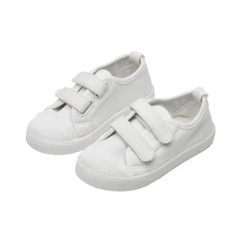 

2020 Autumn Kids Shoes Girl's Shoes Casuals Hook & Loop Fashion Neutral Canvas Non-slip