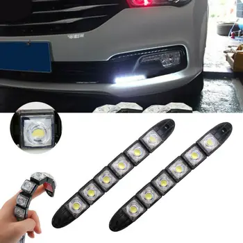 

Accessories Daytime Running Lights Car White 6-LED 8000K-8500K Plastic