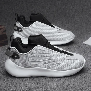 

Hot Style Knitted Shoes Men Casual Comfortable Breathable Sneakers Men Lac-up Lightweight Walking Man Shoes Zapatillas Hombre