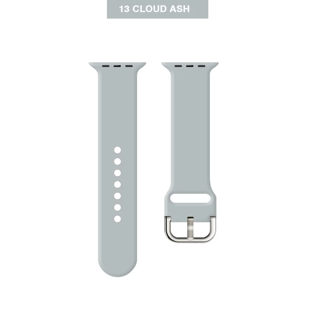 Мягкий силиконовый сменный спортивный ремешок для 38 мм Apple Watch Series1 2 42 мм наручный браслет ремешок для iWatch Sports Edition MU SEN - Цвет ремешка: Cloud ash
