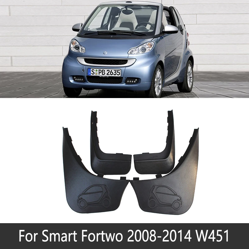 2008-2014 W451 Брызговик для Smart Fortwo W451 451 W453 453 2008~ Fender Брызговики аксессуары для брызговиков 2009 2010 2011 - Название цвета: 2008-2014 W451