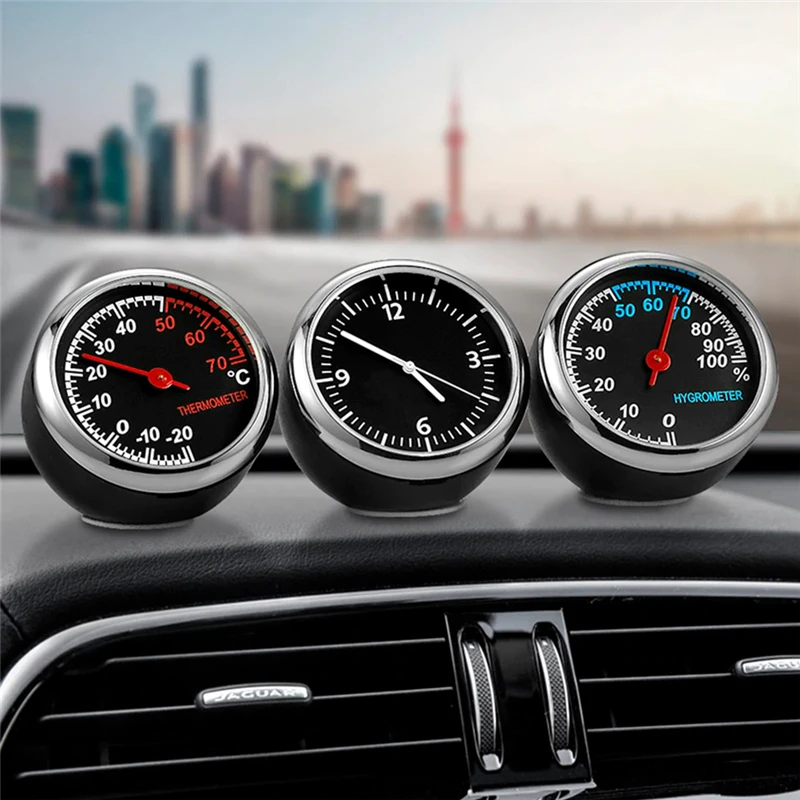 

Car Accessories Interior Car Automobile Digital Clock Auto Watch Automotive Thermometer Hygrometer Decorative Clock Ornament